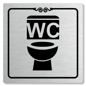WC, 80x80mm, stříbrná, Texas
